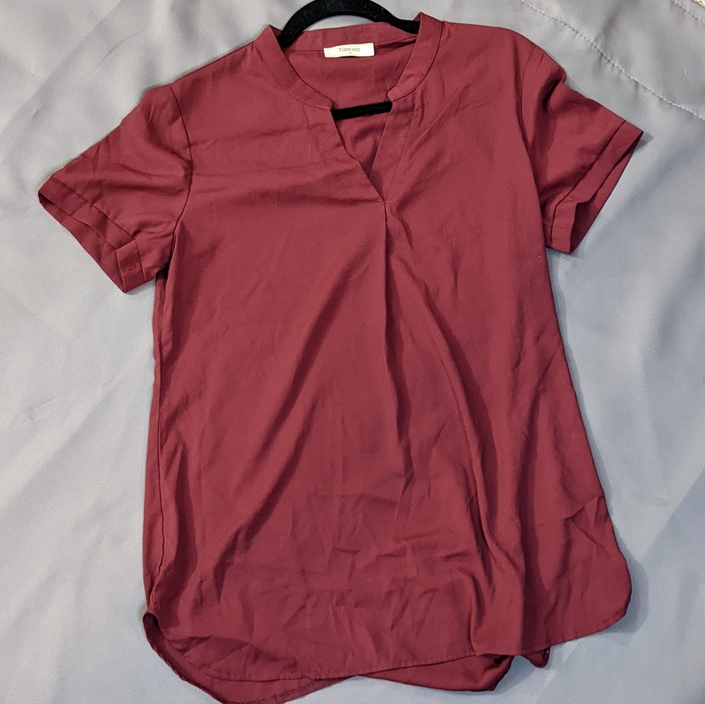 Burgundy top